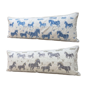 Uzbek Suzani Bedding Pillow Cover Set of 2 | 18'' x 55'' - right angle
