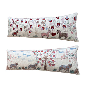Uzbek Suzani Bedding Pillow Cover Set of 2 | 18'' x 56'' - right angle
