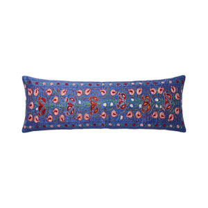 Uzbek Suzani Bedding Pillow Cover | 18'' x 74'' - front view