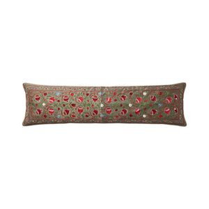 Uzbek Suzani Bedding Pillow Cover | 18'' x 74'' - front view