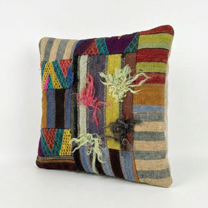 Turkish Kilim Pillow Cover | 20'' x 20'' - right angle
