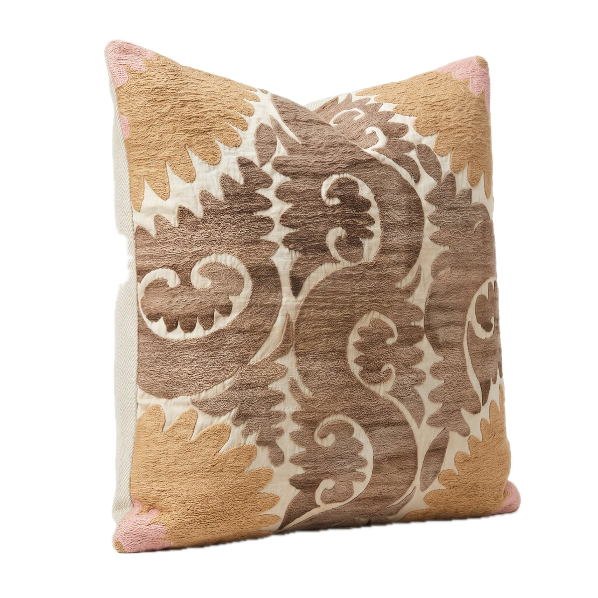 Uzbek Suzani Pillow Cover | 22'' x 24'' - left angle