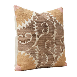 Uzbek Suzani Pillow Cover | 22'' x 24'' - left angle