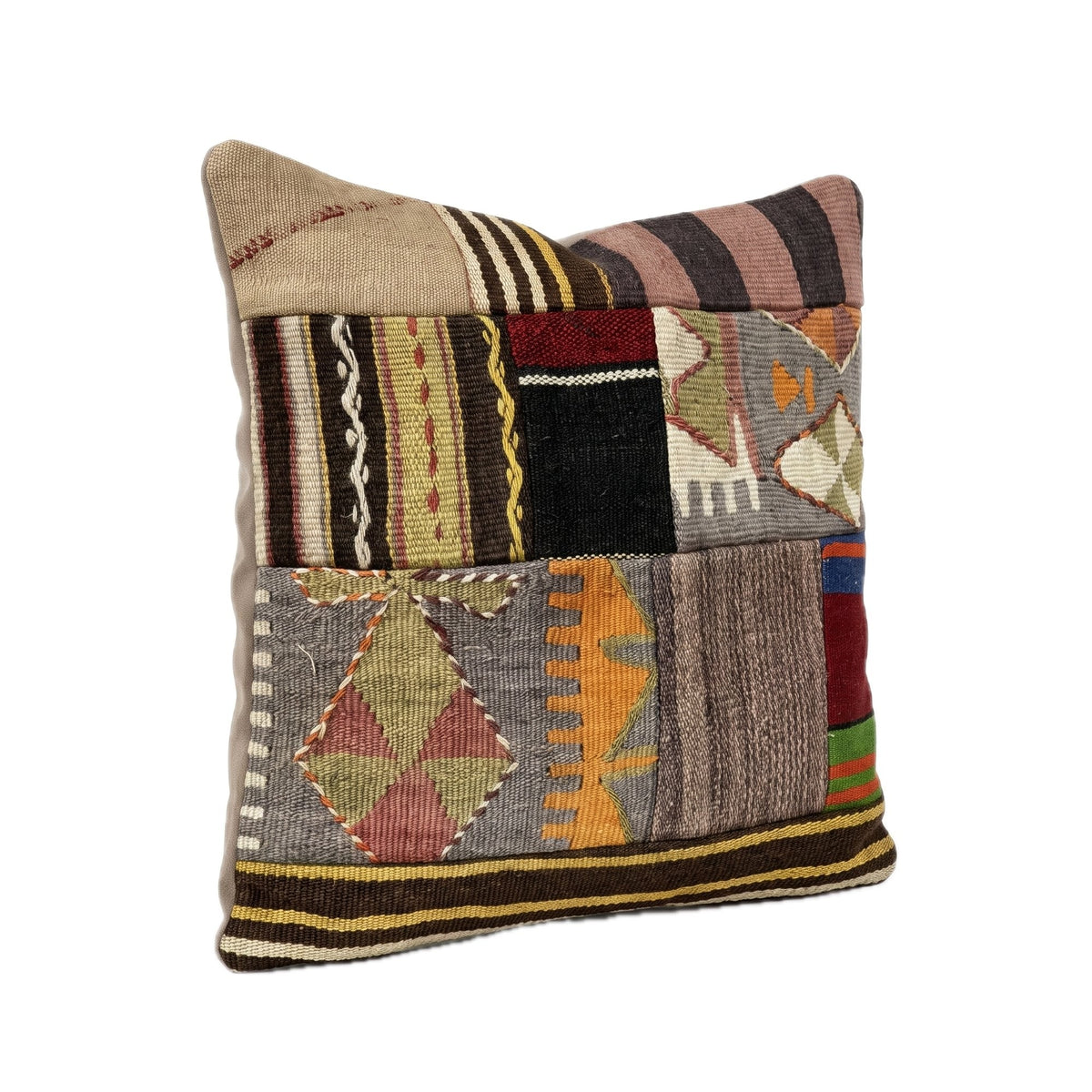 Turkish Kilim Pillow Cover | 19'' x 20'' - left angle