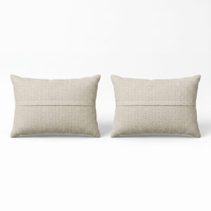 Uzbek Suzani Bedding Pillow Cover Set of 2 | 17'' x 26'' - back with hidden zipper