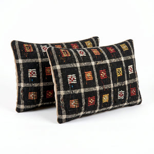 Turkish Rug Pillow Cover Set of 2 | 16'' x 24'' - right angle