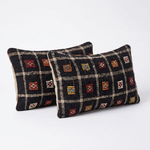 Turkish Rug Pillow Cover Set of 2 | 16'' x 24'' - right angle