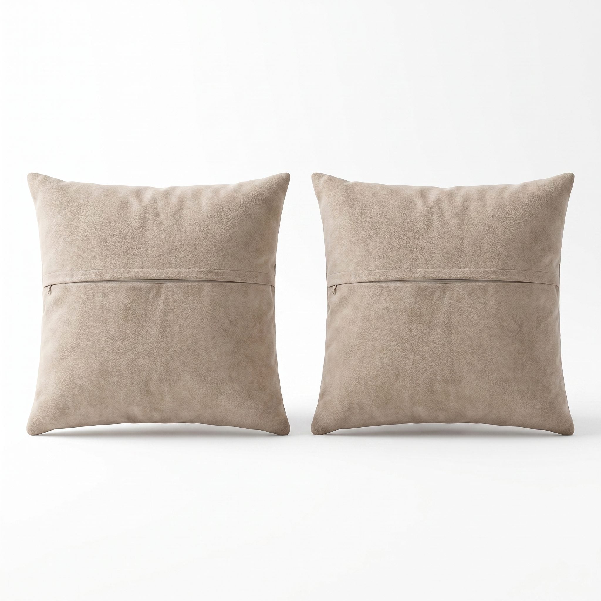 Turkish Rug Pillow Cover Set of 2 | 24'' x 24'' - back with hidden zipper
