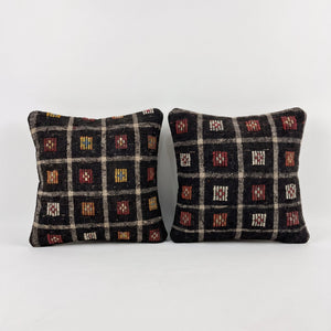 Turkish Rug Pillow Cover Set of 2 | 19'' x 19'' - front view