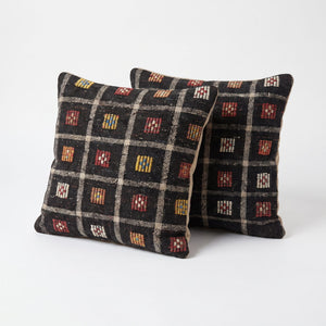 Turkish Rug Pillow Cover Set of 2 | 19'' x 19'' - left angle