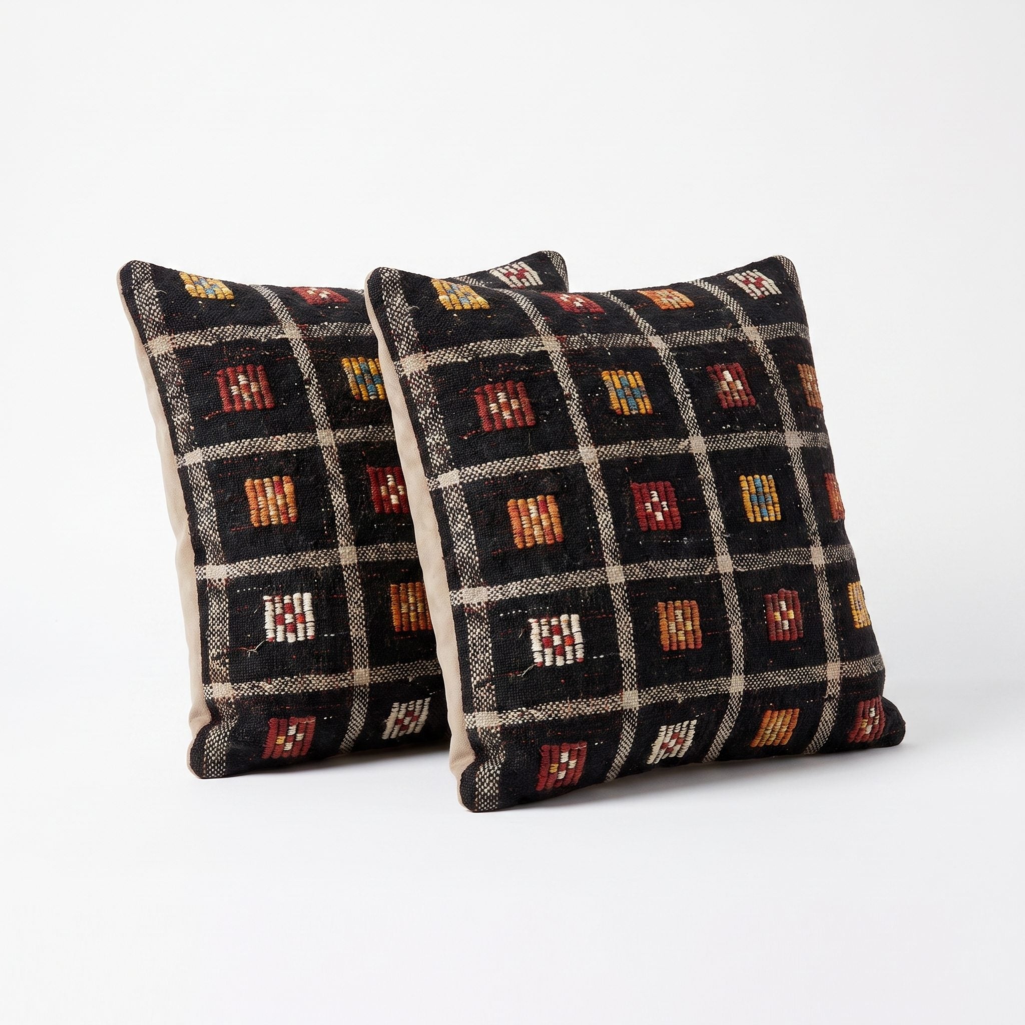 Turkish Rug Pillow Cover Set of 2 | 19'' x 19'' - right angle