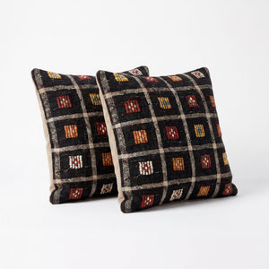 Turkish Rug Pillow Cover Set of 2 | 19'' x 19'' - right angle
