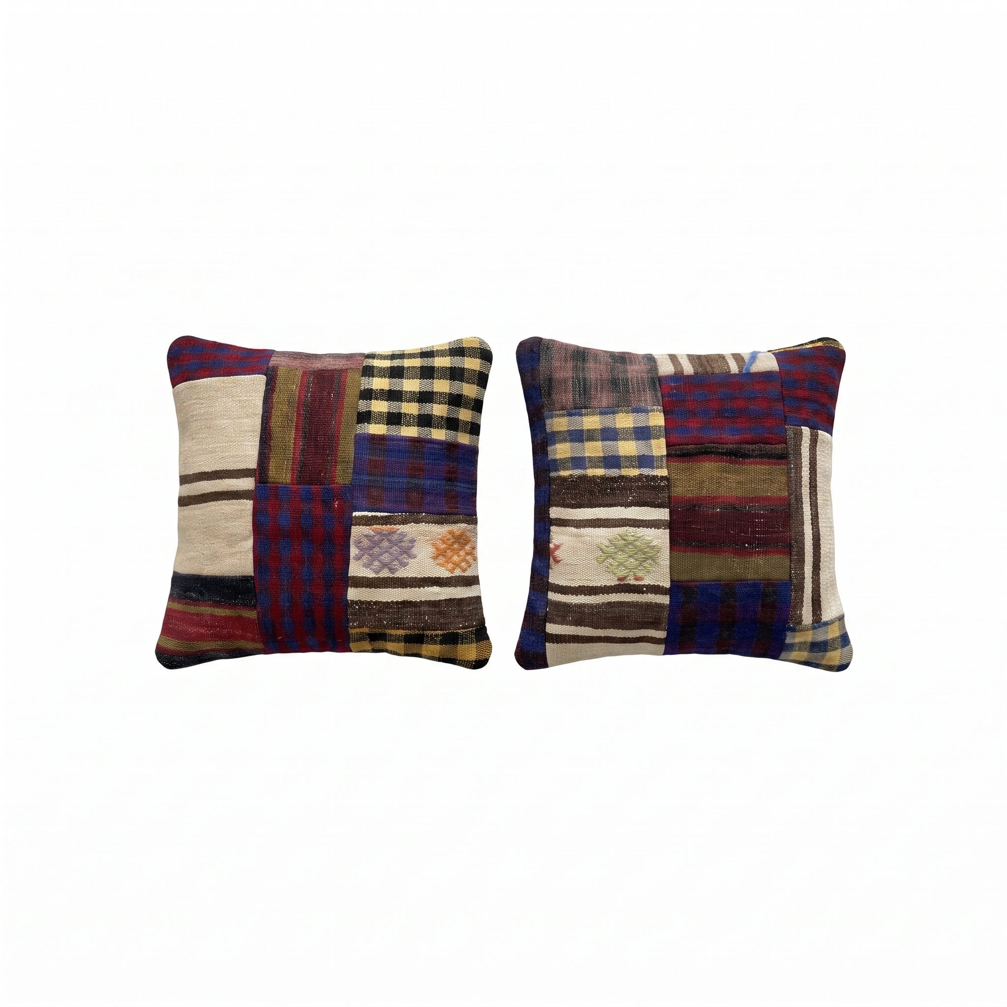 Turkish Rug Pillow Cover Set of 2 | 19'' x 19'' - front view