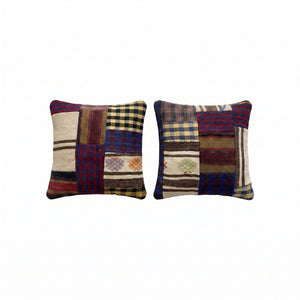 Turkish Rug Pillow Cover Set of 2 | 19'' x 19'' - front view