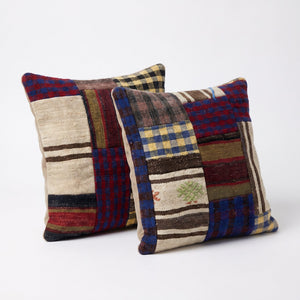 Turkish Rug Pillow Cover Set of 2 | 19'' x 19'' - right angle