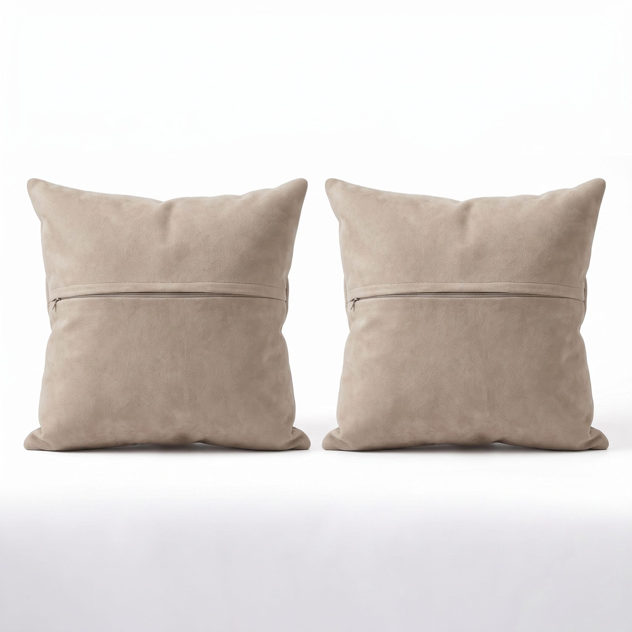 Turkish Rug Pillow Cover Set of 2 | 19'' x 19'' - back with hidden zipper
