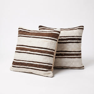 Turkish Rug Pillow Cover Set of 2 | 24'' x 24'' - left angle