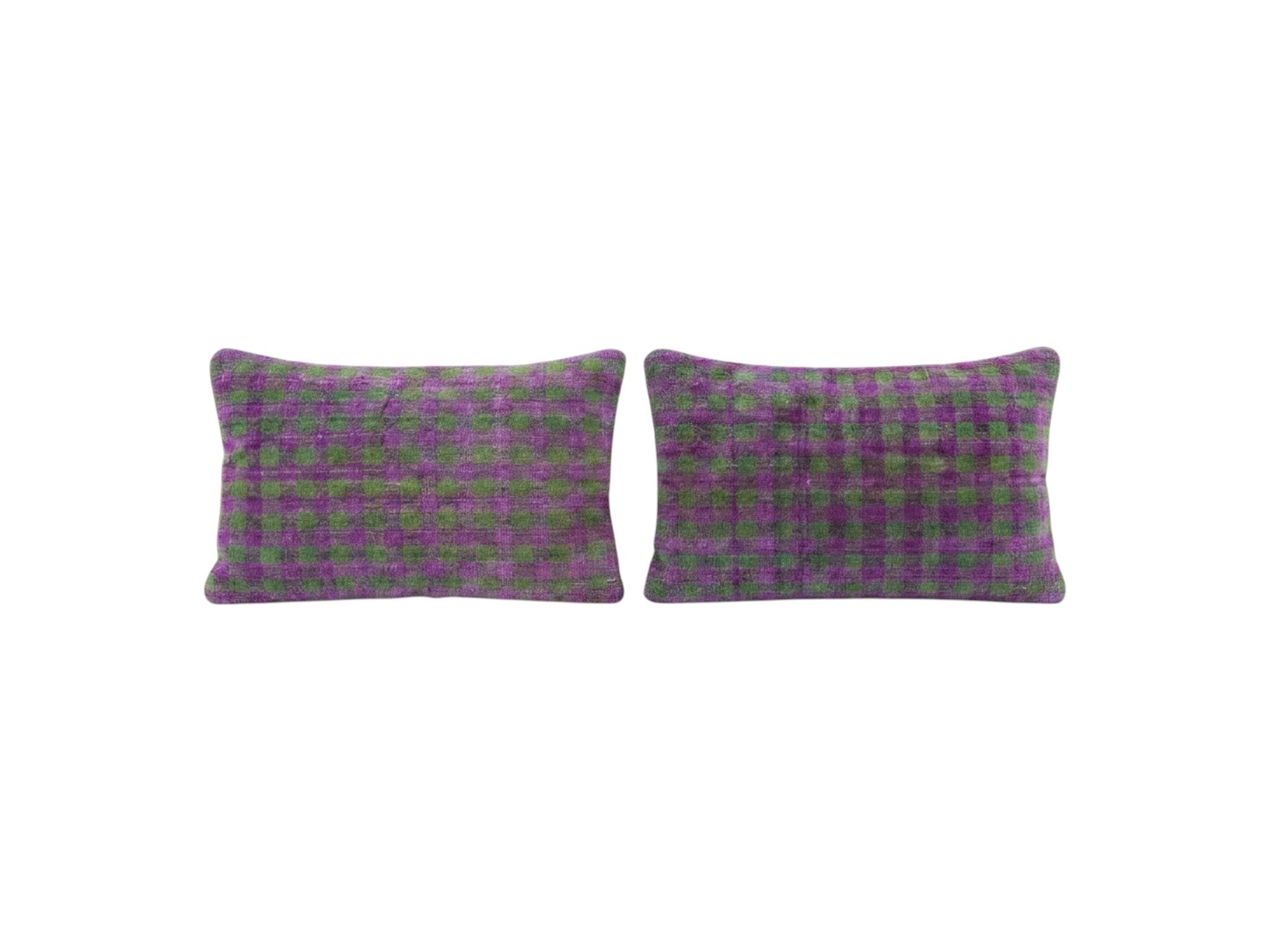 Turkish Kilim Pillow Cover Set of 2 | 16'' x 24'' - front view