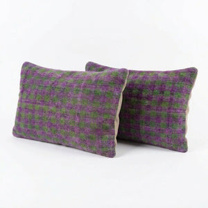 Turkish Kilim Pillow Cover Set of 2 | 16'' x 24'' - left angle