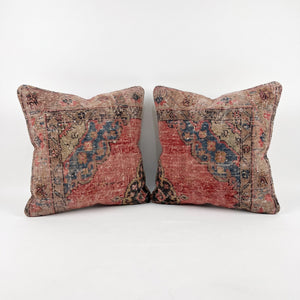 Turkish Rug Pillow Cover Set of 2 | 24'' x 24'' - front view