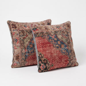Turkish Rug Pillow Cover Set of 2 | 24'' x 24'' - right angle