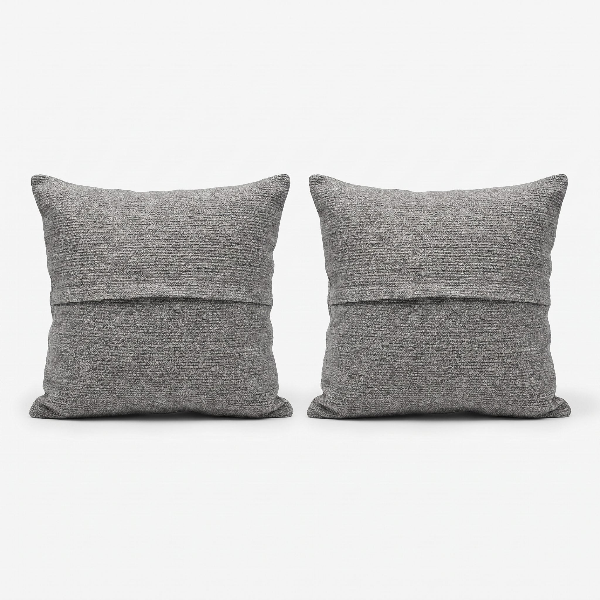 Turkish Rug Pillow Cover Set of 2 | 24'' x 24'' - back with hidden zipper