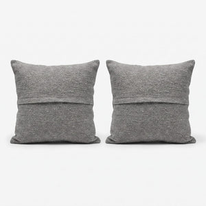 Turkish Rug Pillow Cover Set of 2 | 24'' x 24'' - back with hidden zipper