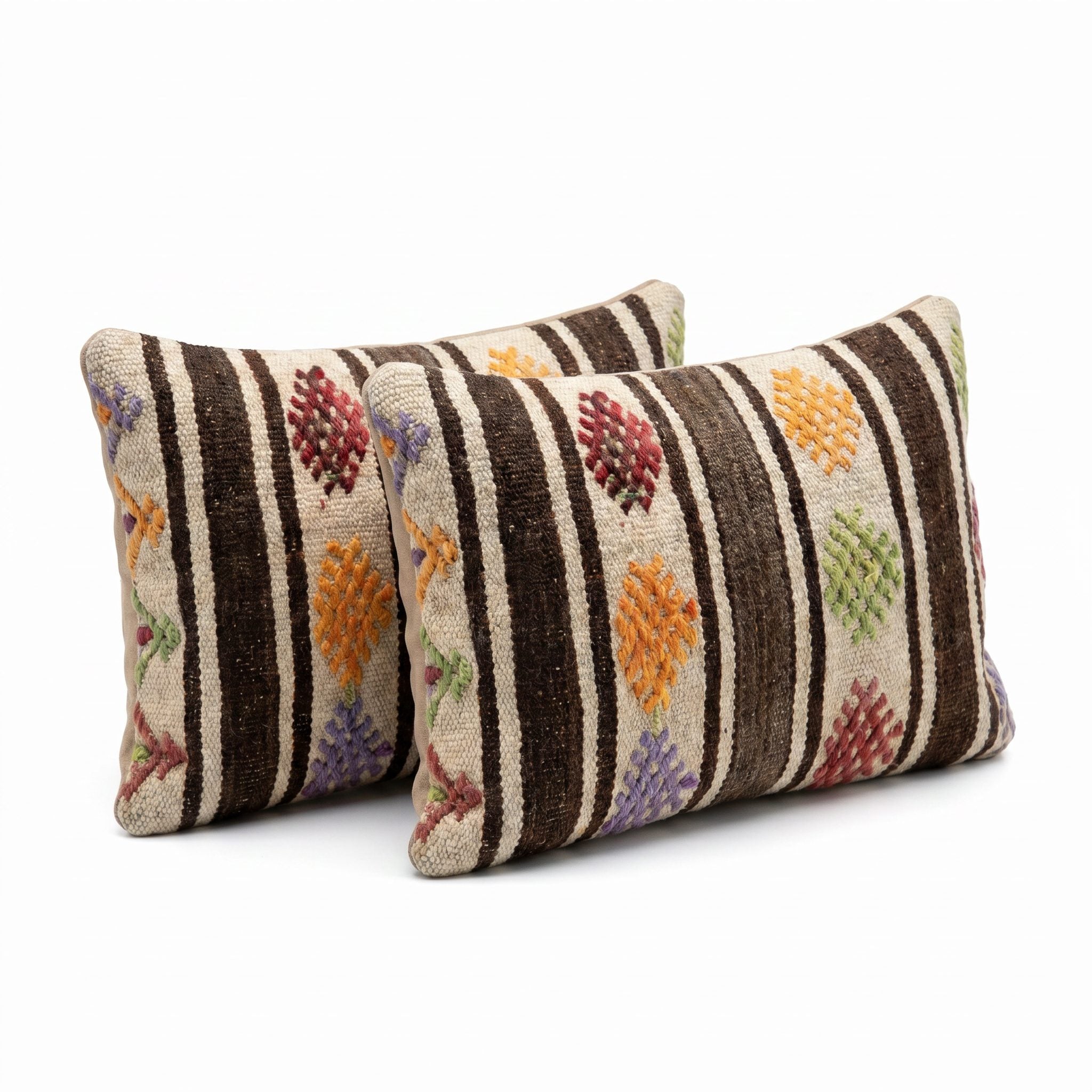 Turkish Rug Pillow Cover Set of 2 | 16'' x 24'' - right angle