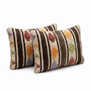 Turkish Rug Pillow Cover Set of 2 | 16'' x 24'' - right angle