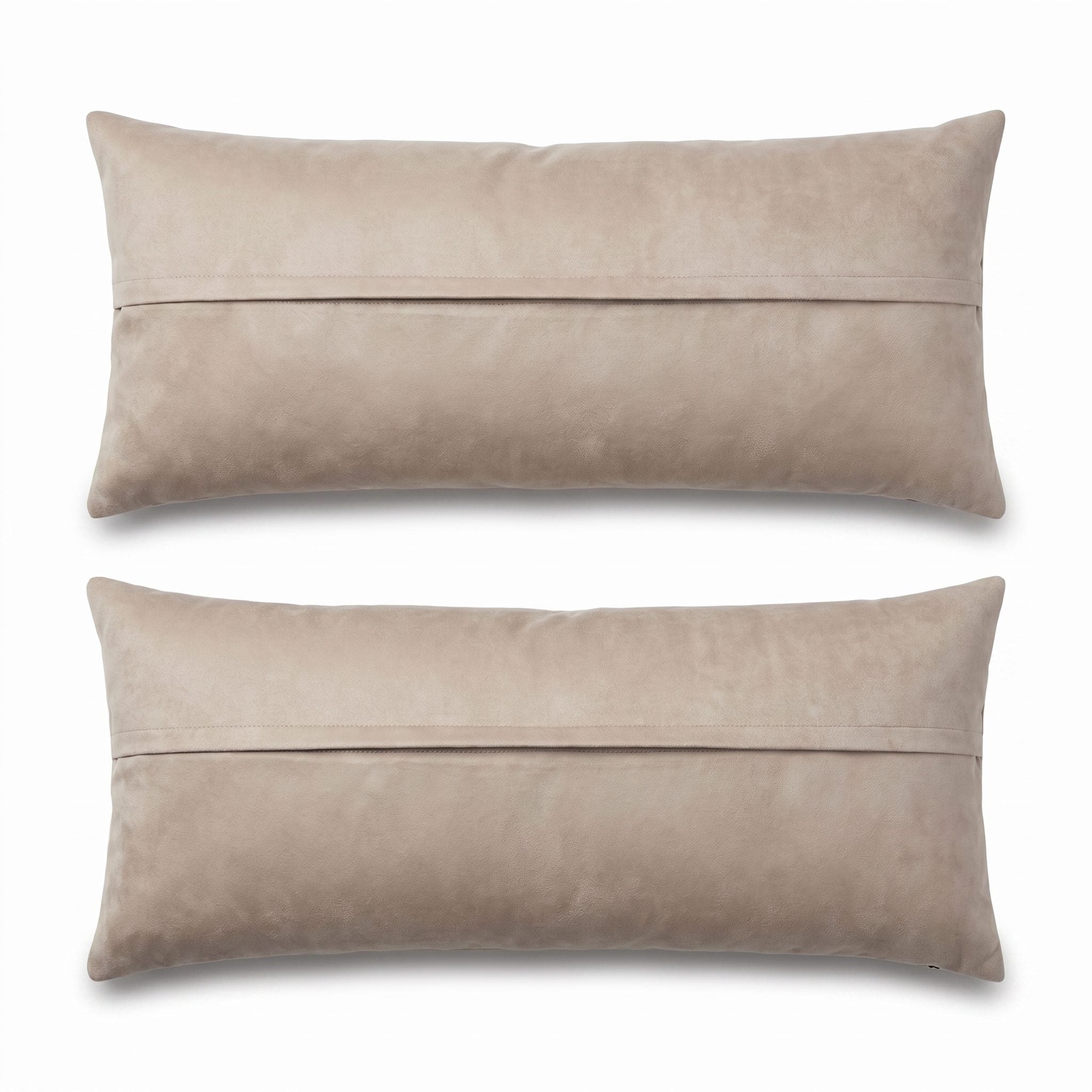 Turkish Rug Bedding Pillow Cover Set of 2 | 16'' x 46'' - back with hidden zipper