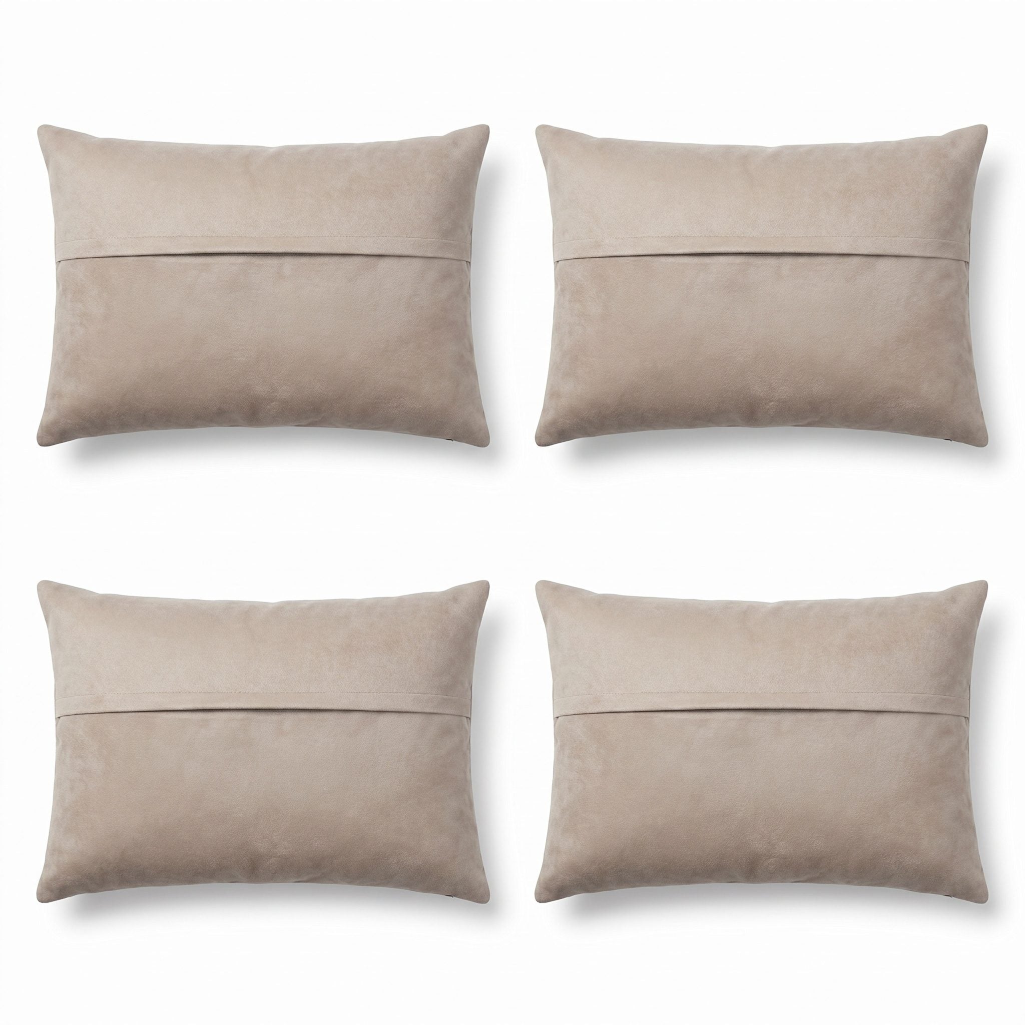 Turkish Rug Pillow Cover Set of 4 | 15'' x 24'' - back with hidden zipper