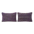 Turkish Kilim Pillow Cover Set of 2 | 16'' x 24'' - front view