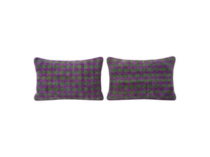 Turkish Kilim Pillow Cover Set of 2 | 16'' x 24'' - front view