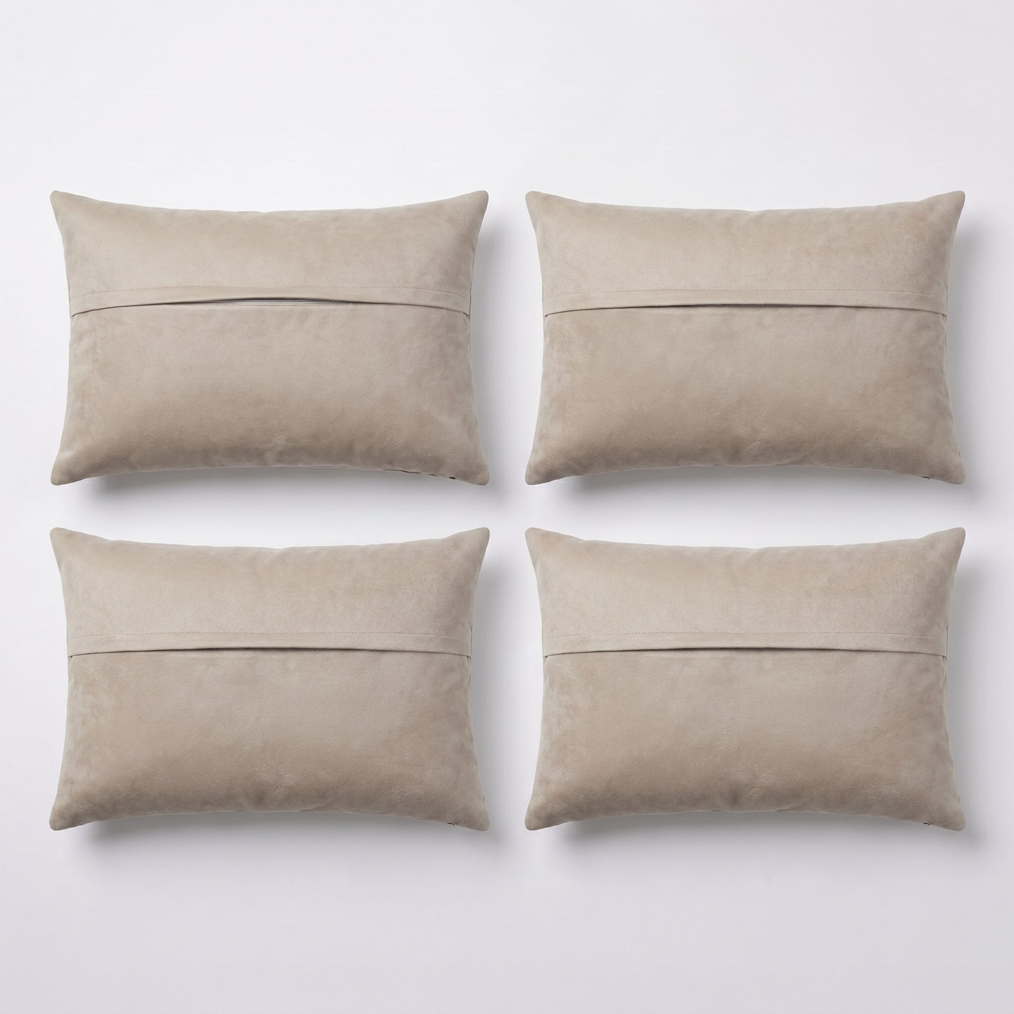 Turkish Rug Pillow Cover Set of 4 | 16'' x 24'' - back with hidden zipper