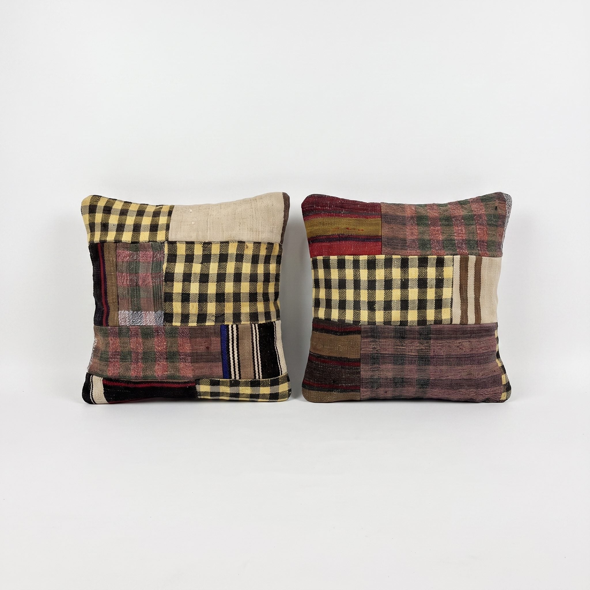 Turkish Rug Pillow Cover Set of 2 | 20'' x 20'' - front view