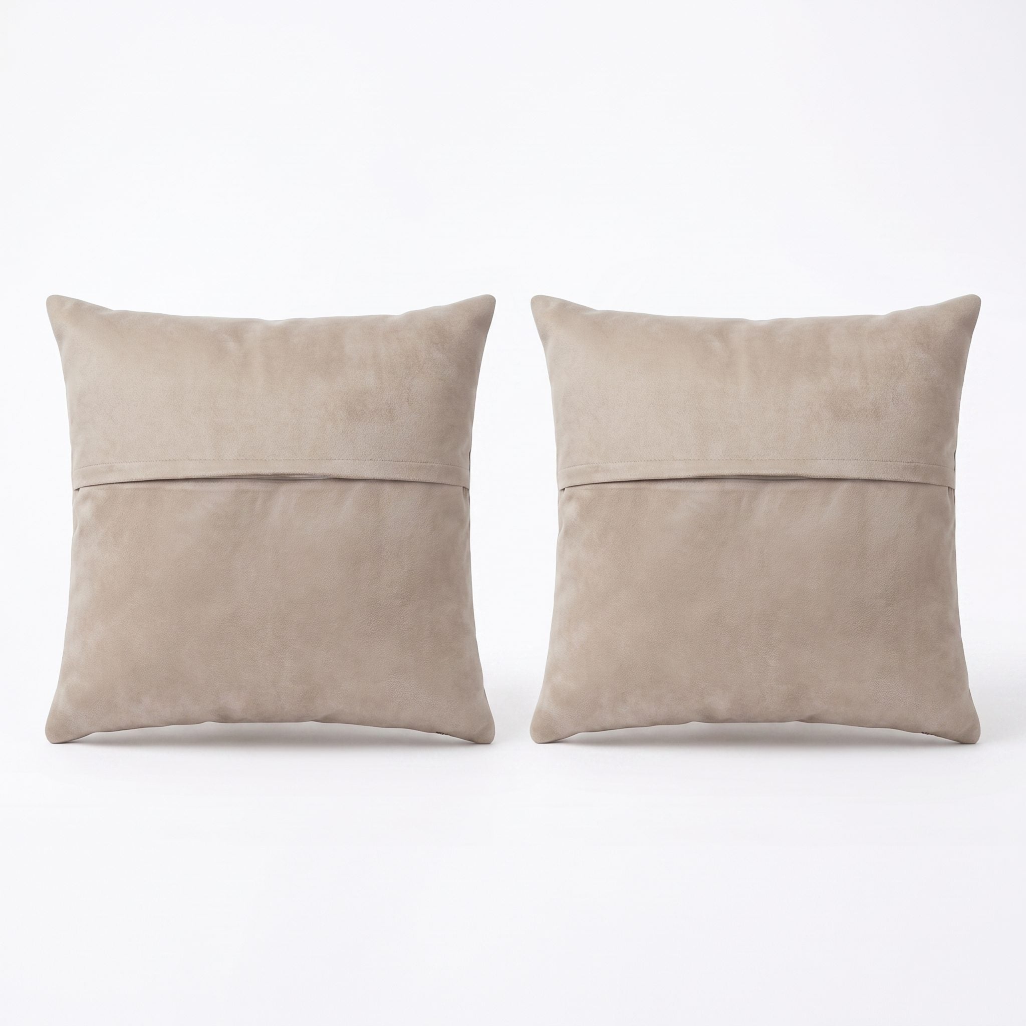 Turkish Rug Pillow Cover Set of 2 | 19'' x 19'' - back with hidden zipper