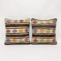 Turkish Rug Pillow Cover Set of 2 | 24'' x 24'' - front view