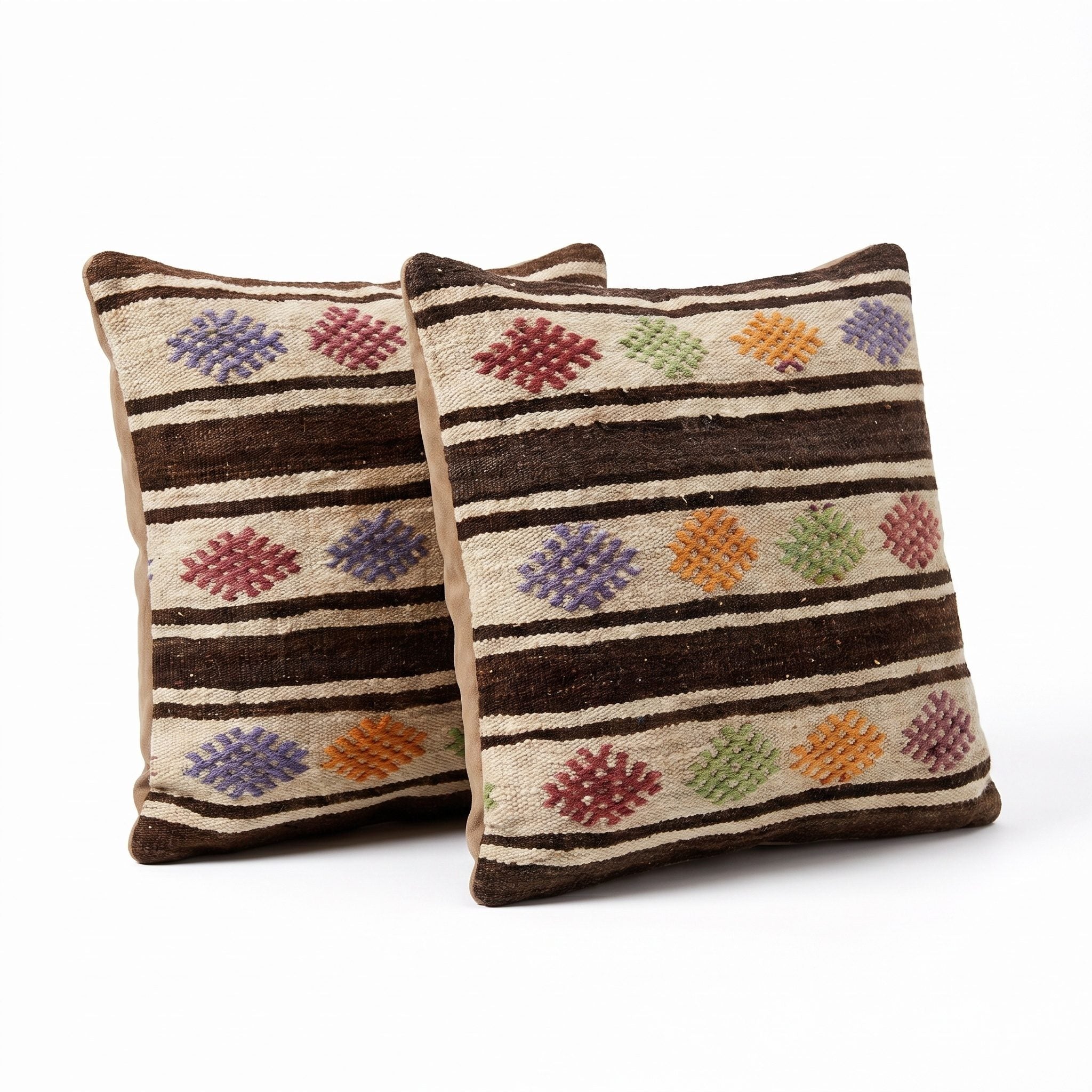 Turkish Rug Pillow Cover Set of 2 | 24'' x 24'' - right angle