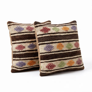 Turkish Rug Pillow Cover Set of 2 | 24'' x 24'' - right angle