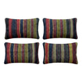 Turkish Kilim Pillow Cover Set of 4 | 16'' x 24'' - front view