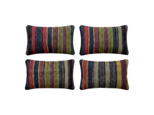 Turkish Kilim Pillow Cover Set of 4 | 16'' x 24'' - front view
