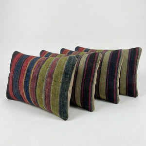 Turkish Kilim Pillow Cover Set of 4 | 16'' x 24'' - left angle