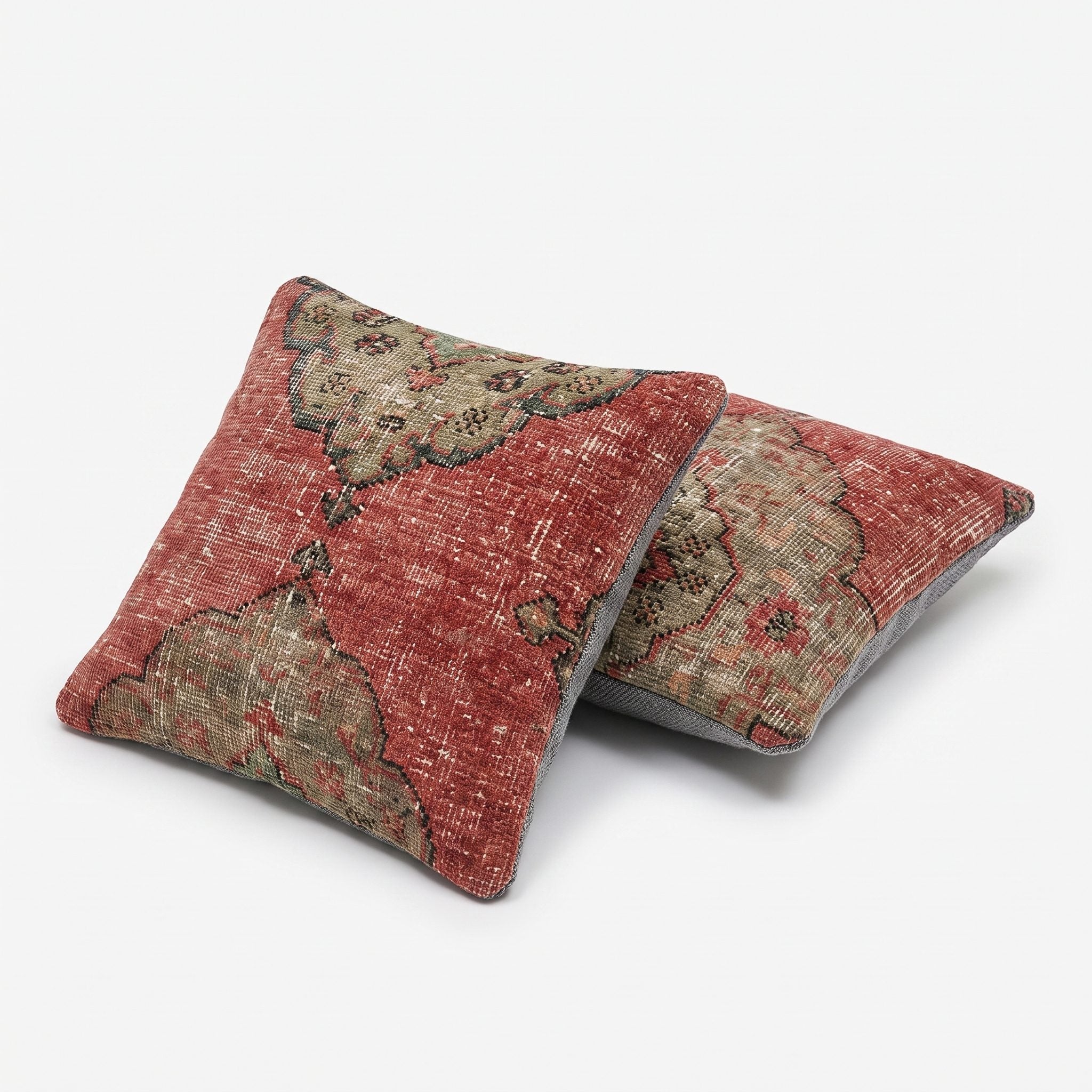 Turkish Rug Pillow Cover Set of 2 | 20'' x 20'' - left angle