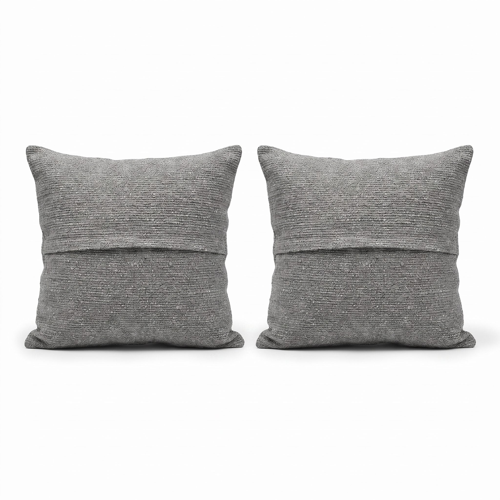 Turkish Rug Pillow Cover Set of 2 | 20'' x 20'' - back with hidden zipper