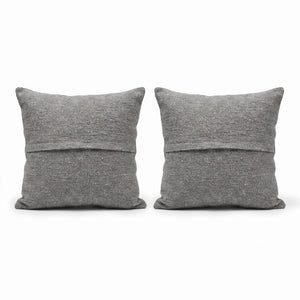 Turkish Rug Pillow Cover Set of 2 | 20'' x 20'' - back with hidden zipper