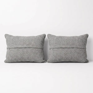 Turkish Rug Pillow Cover Set of 2 | 16'' x 24'' - back with hidden zipper