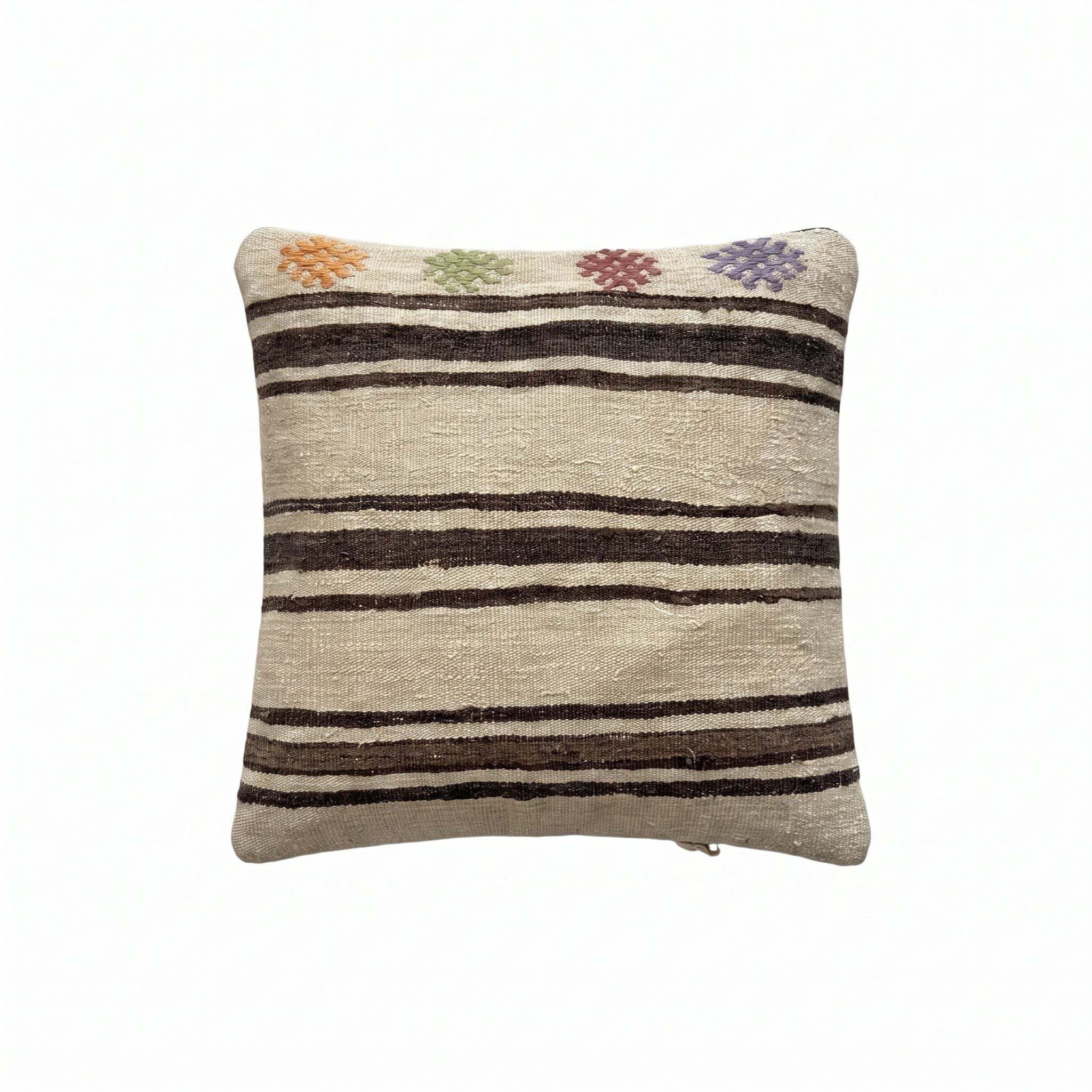 Turkish Rug Pillow Cover | 23'' x 23'' - front view