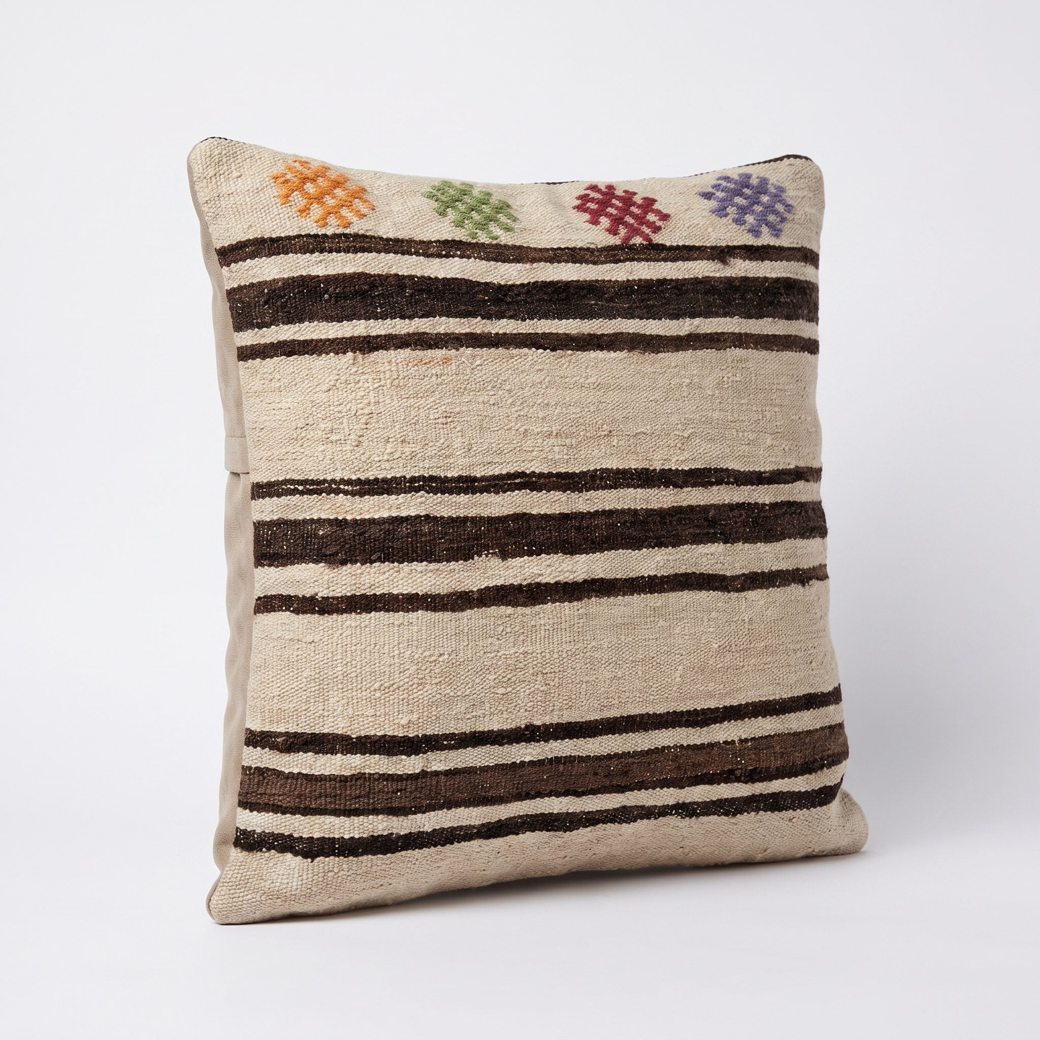 Turkish Rug Pillow Cover | 23'' x 23'' - left angle