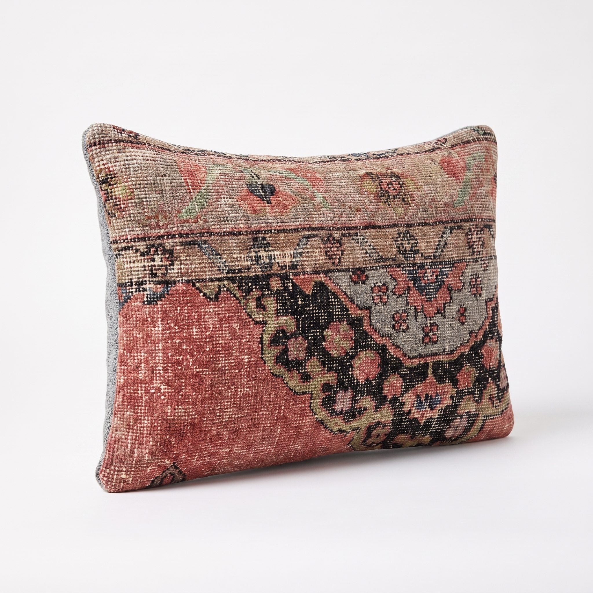 Turkish Rug Pillow Cover | 16'' x 24'' - left angle