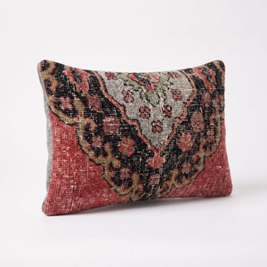 Turkish Rug Pillow Cover | 12'' x 19'' - left angle